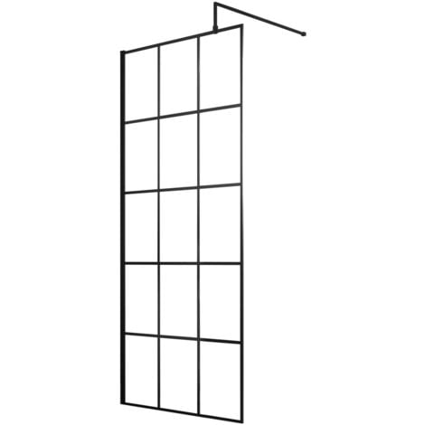 Hudson Reed 800mm Framed Wetroom Screen with Support Bar - WRSF080