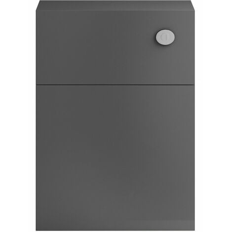 Hudson Reed Apollo Back-to-Wall WC Unit, 600mm Wide, Gloss Grey