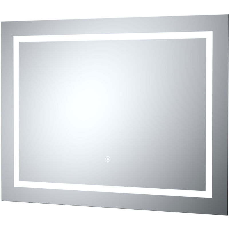 bathroom mirror with touch sensor 600mm h x 800mm w - hudson reed