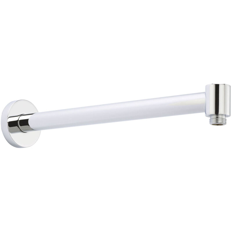 Nuie - Contemporary Wall Mounted Shower Arm 328mm Length - Chrome