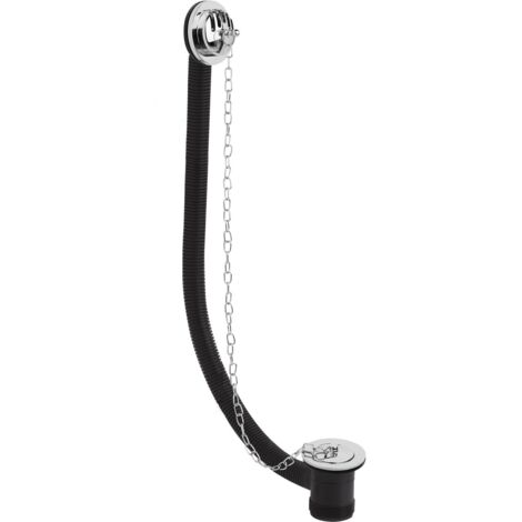 Hudson Reed Classic Concealed Bath Waste and Overflow Brass Plug and Chain - Chrome