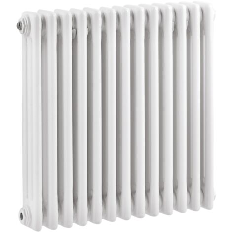 Hudson Reed Colosseum 3-Column Horizontal Radiator 600mm H x 777mm W - White