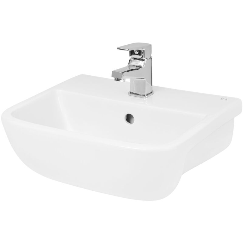 Aria Semi Recessed Basin 420mm Wide - 1 Tap Hole - Hudson Reed