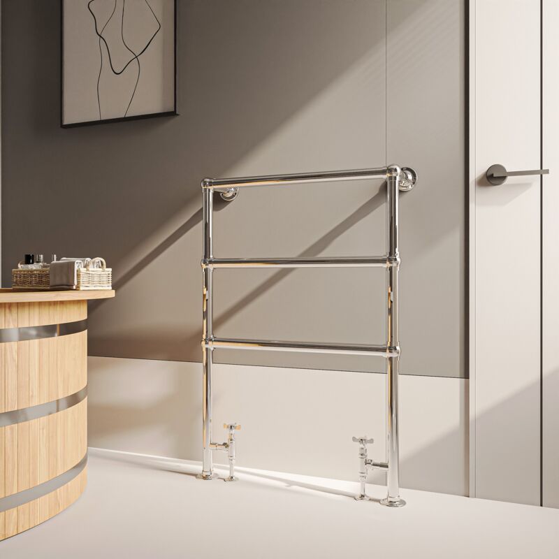 Image of Hudson Reed - Countess Traditional Heated Towel Rail 966mm h x 673mm w - Chrome