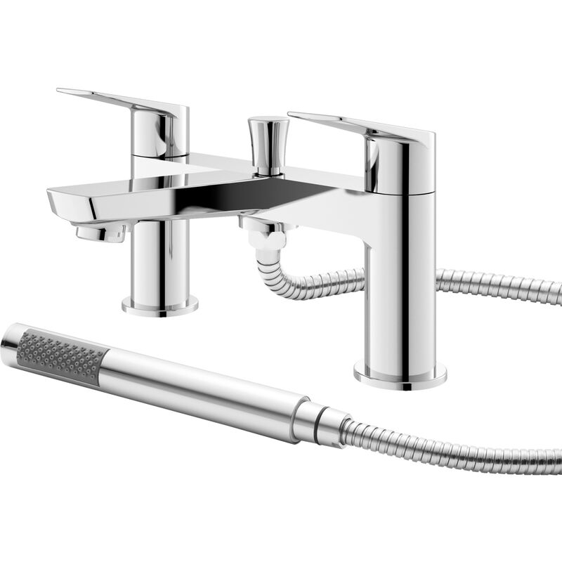 Hudson Reed Drift Bath Shower Mixer Tap Pillar Mounted - Chrome