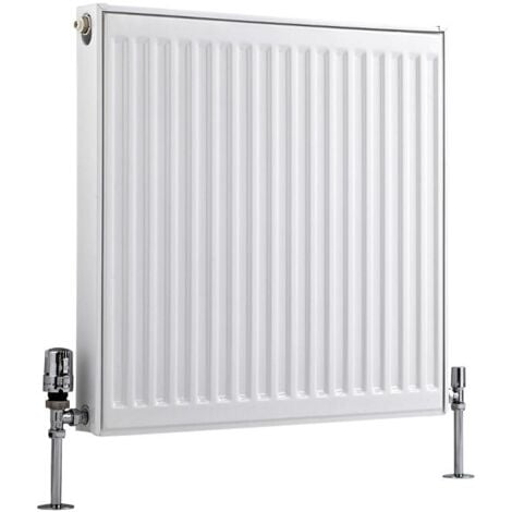Hudson Reed Eco - Flachheizkörper Typ 11 (Horizontal) 600mm x 600mm - Weiß