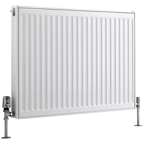 Hudson Reed Eco Radiatore Termoarredo a Piastra Type 11 - Termosifone  Convettore Bianco - 233W - 300 x 400mm - Riscaldamento ad Acqua Calda