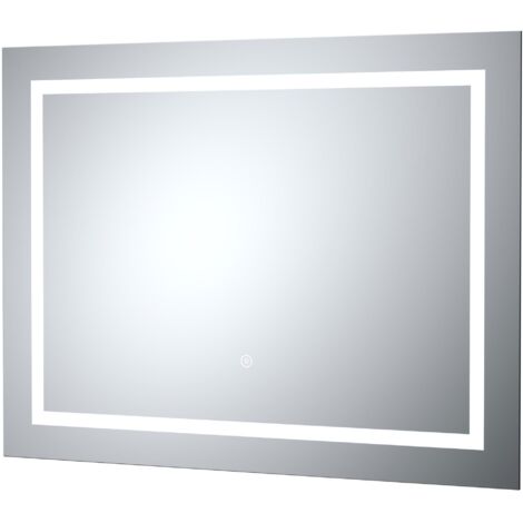 Hudson Reed Enif LED Touch Sensor Rectangular Bathroom Mirror 600mm H x 800mm W