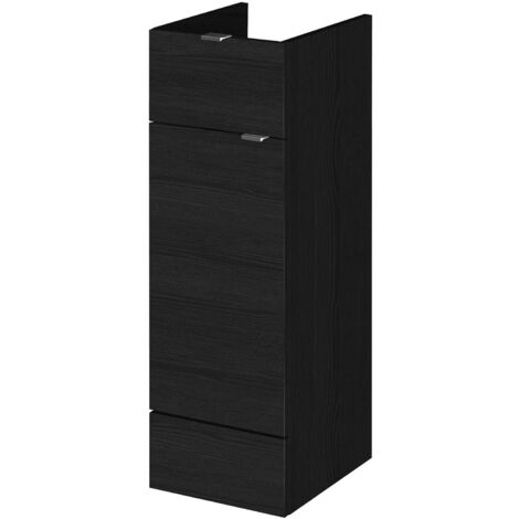 Hudson Reed Fusion Base Unit with 1 Drawer 300mm Wide - Charcoal Black Woodgrain