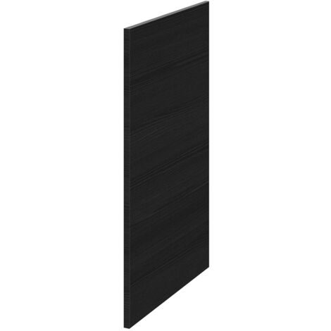 Hudson Reed Fusion Charcoal Black Woodgrain 370mm x 890mm Decorative End Panel - OFF692