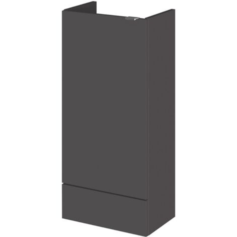 Hudson Reed Fusion Compact Gloss Grey 400mm Single Door Storage Unit - OFF983