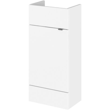 Hudson Reed Fusion Compact Gloss White 400mm Floor Standing Single Door Vanity Unit - OFF103
