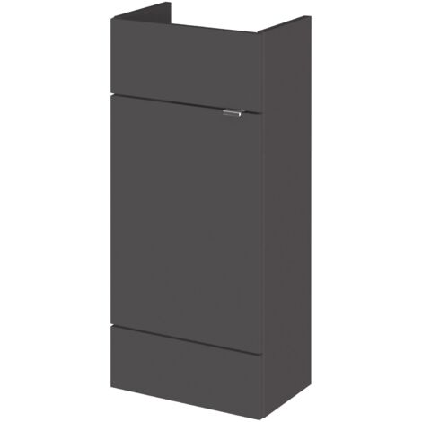 Hudson Reed Fusion Compact Vanity Unit 400mm Wide - Gloss Grey