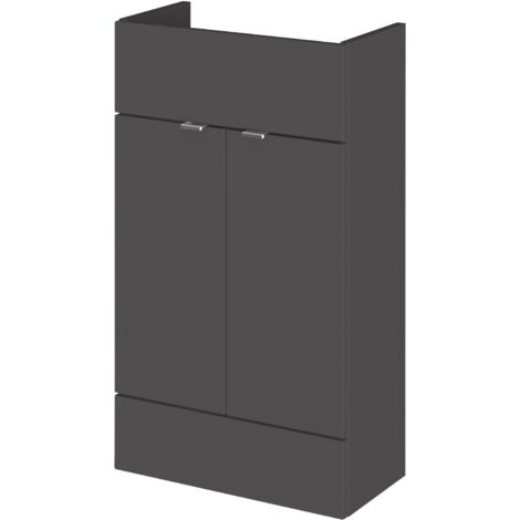 Hudson Reed Fusion Compact Vanity Unit 500mm Wide - Gloss Grey