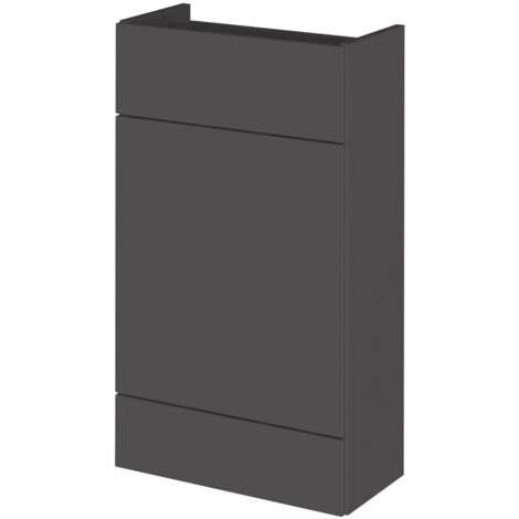 Hudson Reed Fusion Compact WC Unit 500mm Wide - Gloss Grey