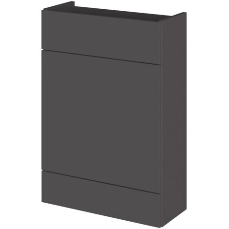 Hudson Reed Fusion Compact WC Unit 600mm Wide - Gloss Grey