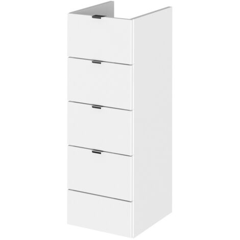 Hudson Reed Fusion Drawer Unit 300mm Wide - Gloss White