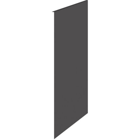 Hudson Reed Fusion Gloss Grey 370mm x 890mm Decorative End Panel - OFF992