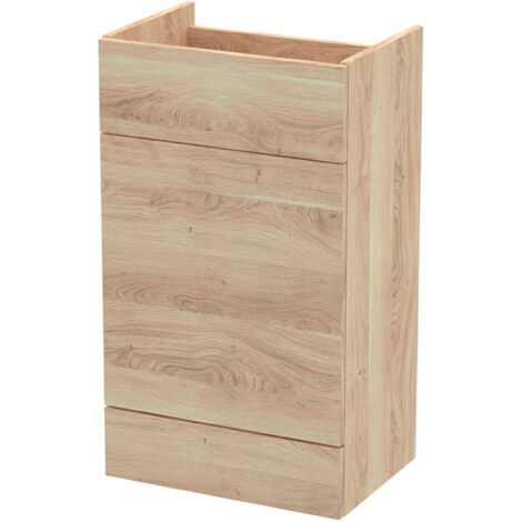 Hudson Reed Fusion WC Unit 500mm Wide - Bleached Oak