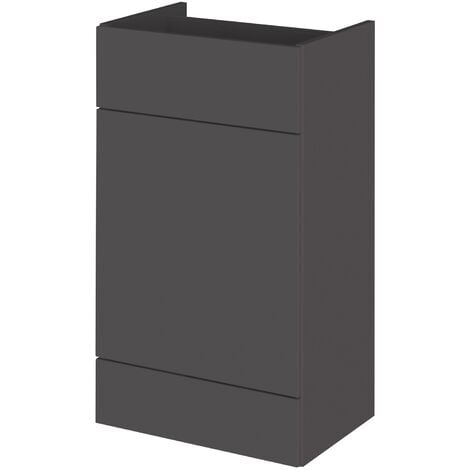 Hudson Reed Fusion WC Unit 500mm Wide - Gloss Grey