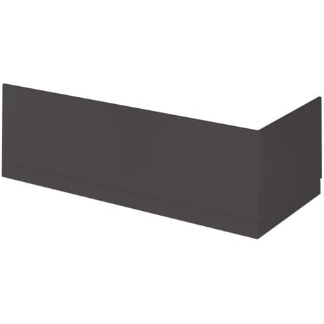 Hudson Reed Gloss Grey 1700mm Bath Front Panel with Plinth - OFF977