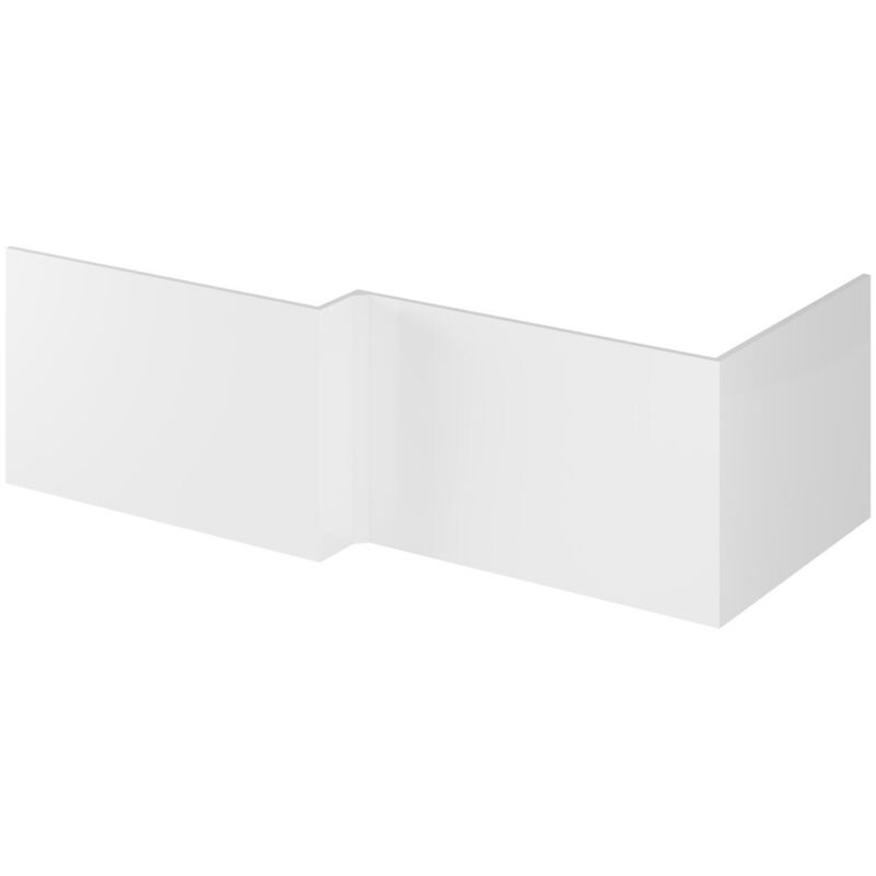 Hudson Reed - Fusion Gloss White 700mm Square Shower Bath End Panel - OFF179