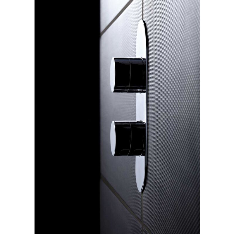 Indus Concealed Shower Valve Dual Handle - Chrome - Hudson Reed