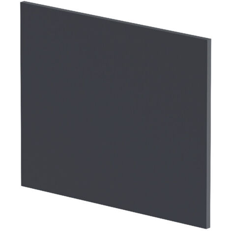 Hudson Reed Juno Square Shower End Bath Panel 540mm H x 700mm W - Satin Anthracite