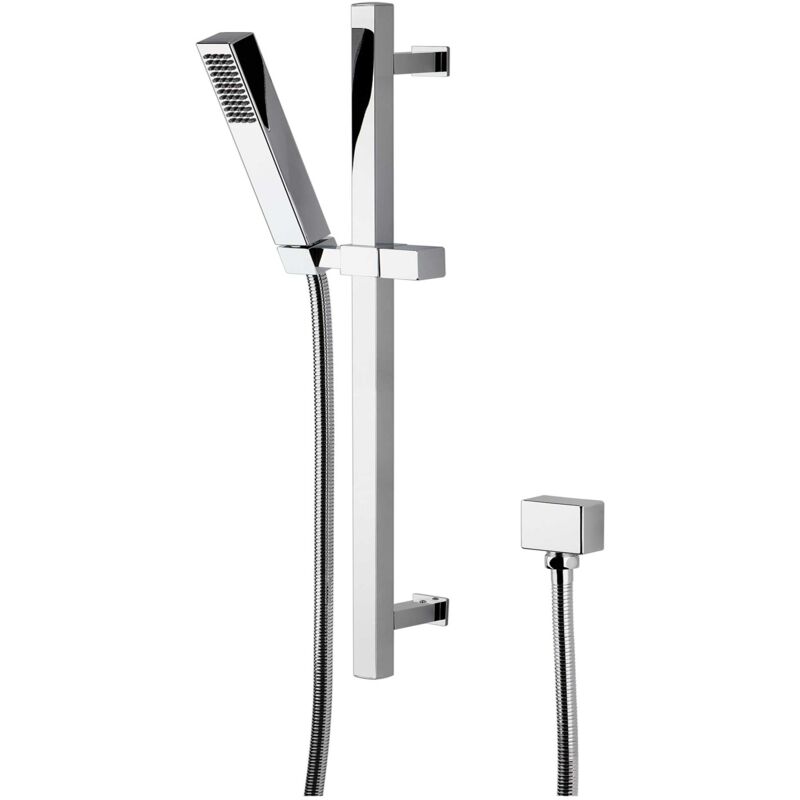 Hudson Reed Kubix Slider Shower Rail Kit with Pencil Handset - Chrome