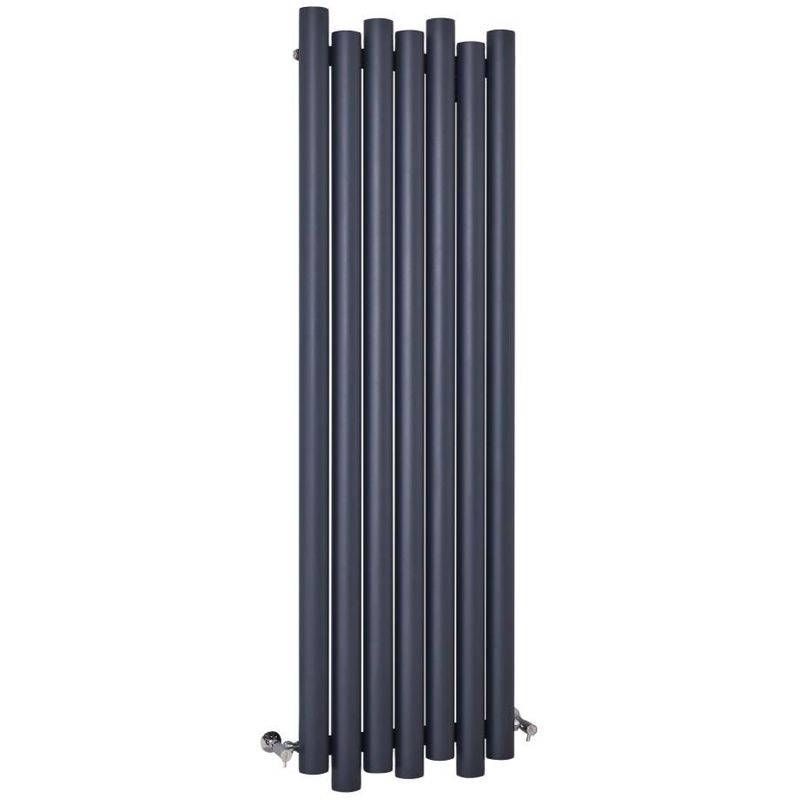 Laeto Radiatore Termoarredo Verticale di Design - Termosifone in Alluminio con Finitura Antracite - 1638W - 1800 x 550mm - Riscaldamento ad Acqua