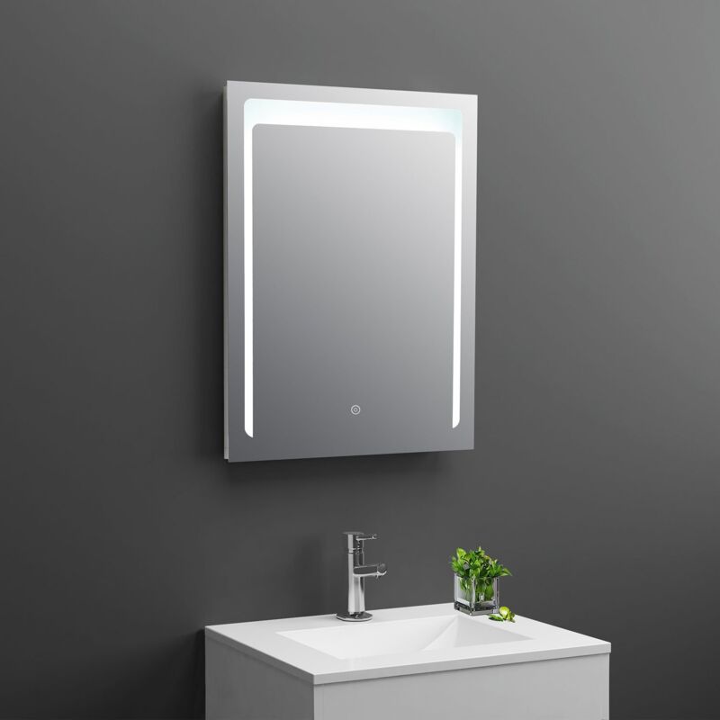Vasari - Hudson Reed led Bathroom Mirror with 20W Bulb 700mm h x 500mm w
