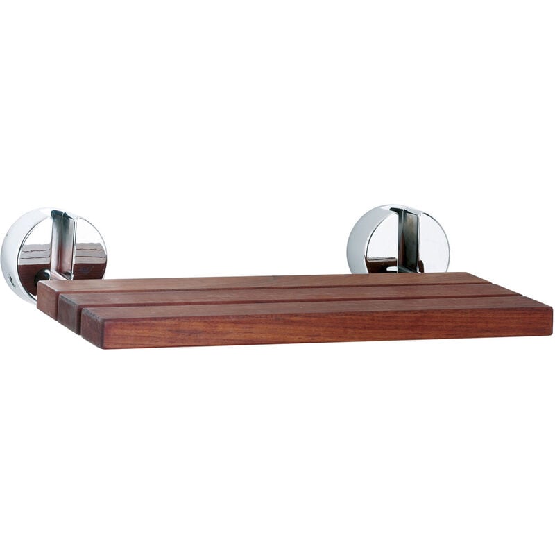 Foldable Shower Seat 345mm Projection - Chrome Hinges - Hudson Reed