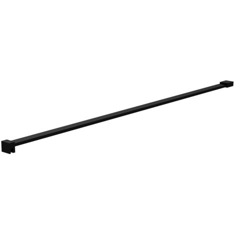Hudson Reed Matt Black 1200mm Flat Shower Screen Support Bar - FIX040