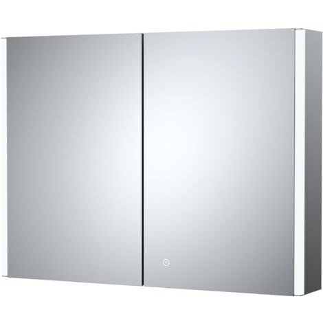 Hudson Reed Meloso Bathroom Mirror Cabinet 600mm H x 800mm W