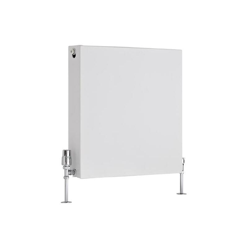 Merus Radiatore Convettore di Design Piatto - Termosifone a Piastra Radiante Moderno Type 22 - Acciaio Bianco - 1299W - 600mm x 600mm - Hudson Reed