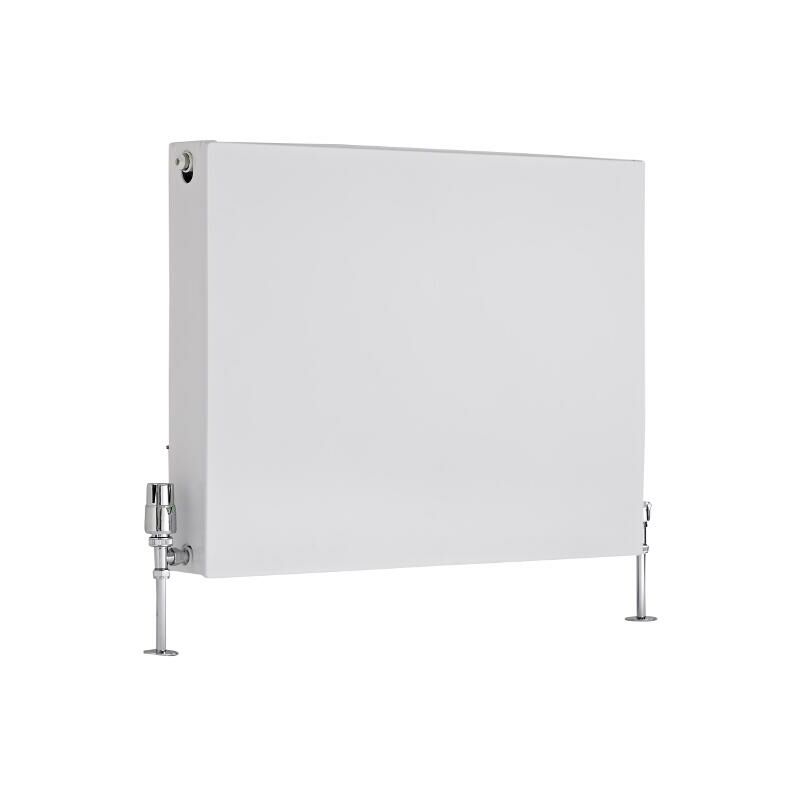 Hudson Reed - Merus Radiatore Convettore di Design Piatto - Termosifone a Piastra Radiante Moderno Doppio Type 22 - Acciaio Bianco - 1732W - 600mm x