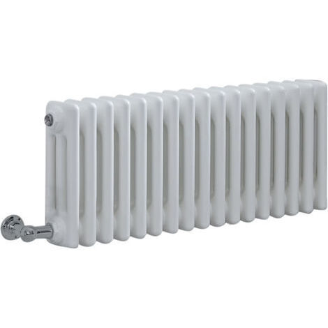 Hudson Reed – Radiateur électrique à inertie 800W – Horizontal triple rang – Acier blanc poudré – 30 cm x 78,5 cm – Protection antigel et anticorrosion