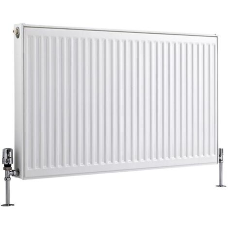 Hudson Reed – Radiateur horizontal à panneaux acier blanc type 11 60 x 100 cm – Puissance 1114W – Finition contemporaine pour espaces réduits