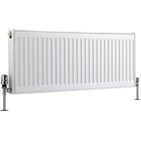 Hudson Reed – Radiateur horizontal à panneaux en acier blanc – Type 21 – 40 x 100 cm – Puissance 1210W – Garantie 10 ans – Testé BS EN 442