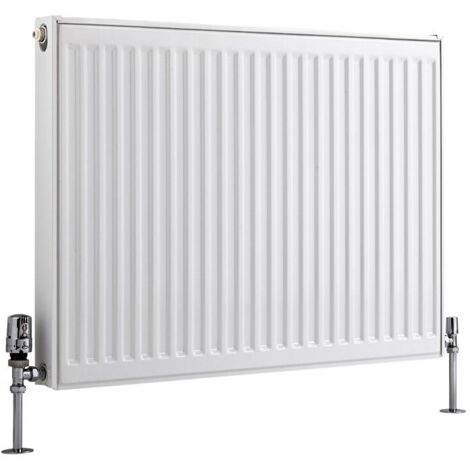 Hudson Reed – Radiateur horizontal à panneaux type 11 – Acier blanc – 60 x 80 cm – Puissance 891W – Garantie 10 ans – Normes BS EN 442