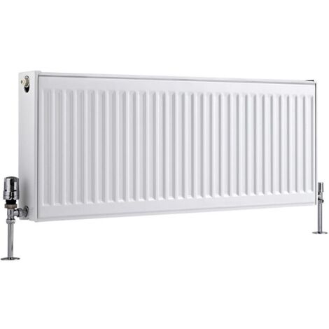 Hudson Reed – Radiateur horizontal à panneaux type 21 – 40 x 100 cm – Puissance 1465 W – Finition blanche – Acier durable – Garantie 10 ans
