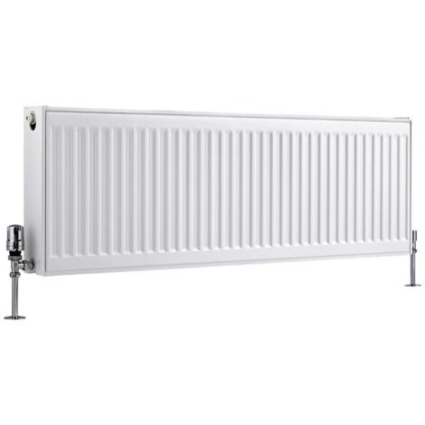 Hudson Reed – Radiateur horizontal à panneaux type 21 – Acier blanc – 40 cm (H) x 120 cm (L) – Puissance 1758W – Garantie 10 ans