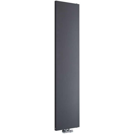Hudson Reed – Radiateur vertical en acier anthracite 180 x 40cm – Puissance 842W – Finition poudrée – Garantie 20 ans – Normes BS EN 442