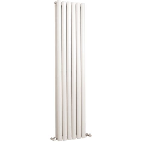 Hudson Reed Revive Double Designer Vertical Radiator 1500mm H x 354mm W - High Gloss White