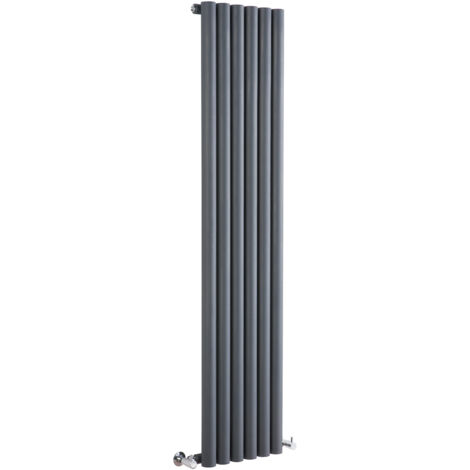 Hudson Reed Revive Savy - Design Heizkörper Vertikal Einlagig Anthrazit 1600mm x 354mm 958W