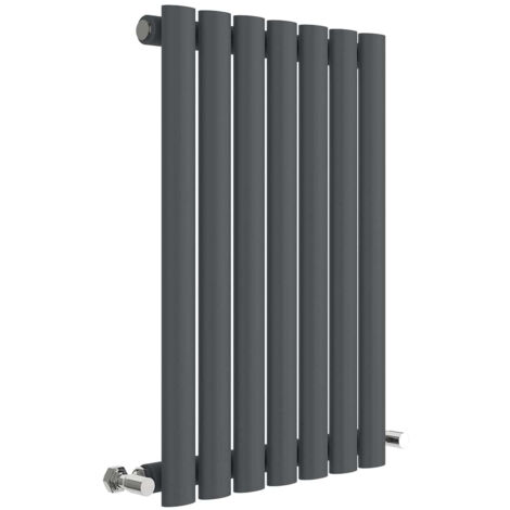 Hudson Reed Revive Single Designer Horizontal Radiator 600mm H x 412mm W - Anthracite