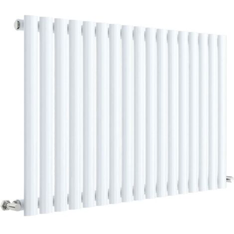 Hudson Reed Revive Single Designer Horizontal Radiator 600mm H x 992mm W - High Gloss White