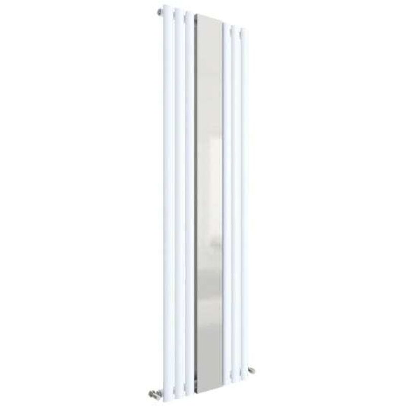 Hudson Reed - Nuie 1800mm x 499mm Gloss White Revive Single Panel Radiator with Mirror - HL330