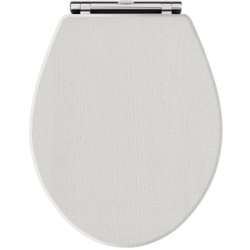 Hudson Reed Richmond Soft Close Toilet Seat Chrome Hinges - Timeless Sand