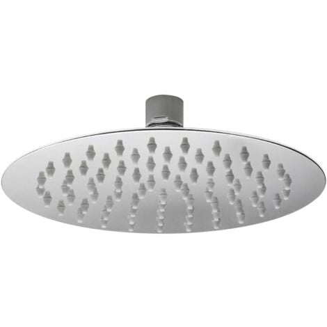 Hudson Reed Round Fixed Shower Head, 200mm Diameter, Chrome